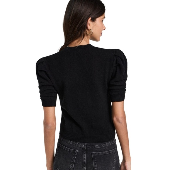 FRAME Ruched Sleeve Cashmere Sweater - Picture 11 of 15